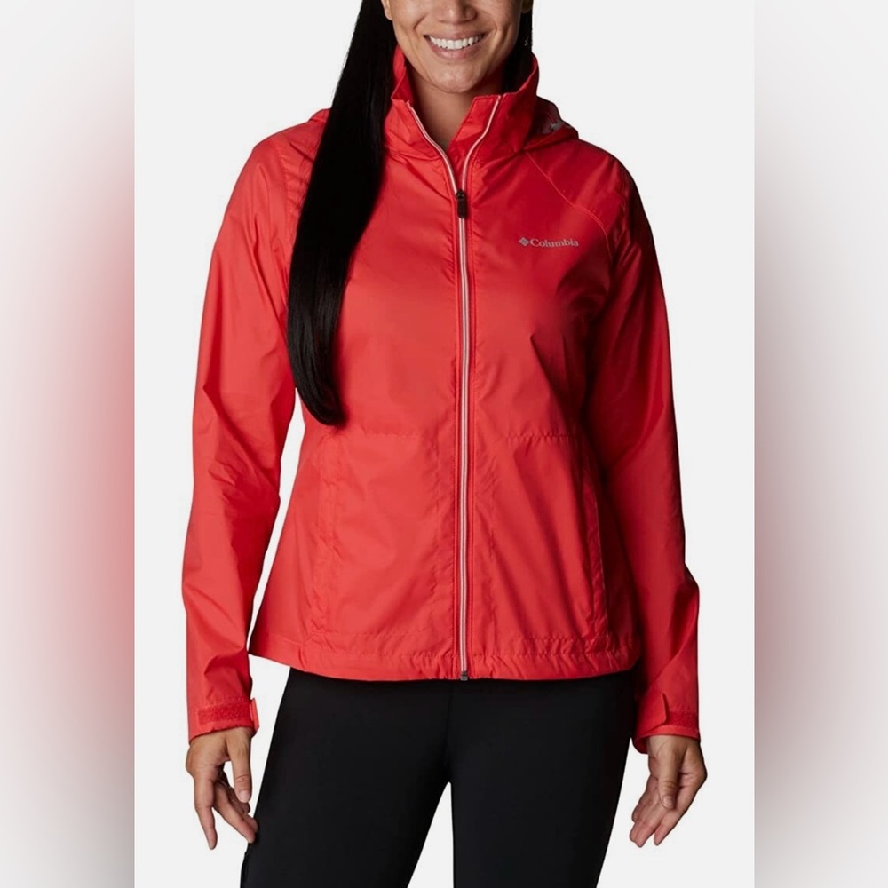 Columbia Switchback III Jacket Womens Windbreaker Red Hibiscus Size Medium